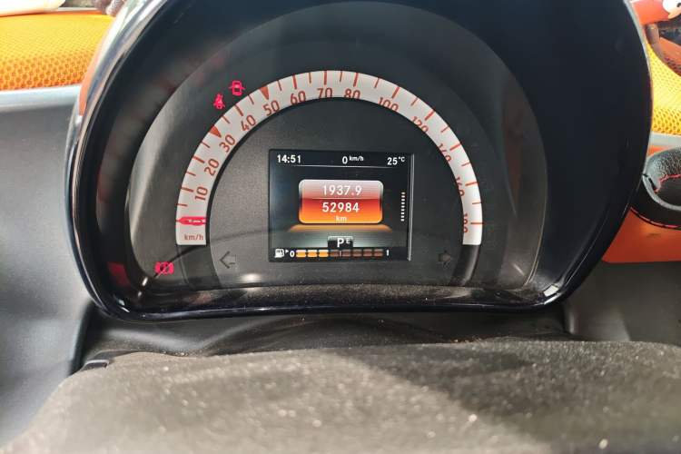 Used smart fortwo 2015 1.0L 52 kW Hardtop Passion Edition Odometer Close Up