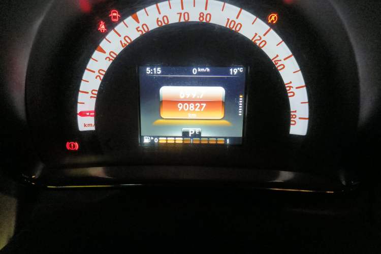 Used smart fortwo 2015 1.0L 52 kW Hardtop Passion Edition Odometer Close Up