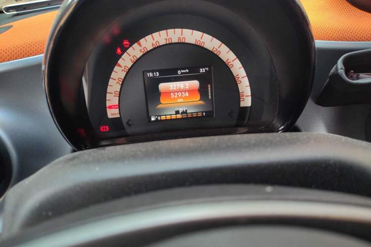 Used smart fortwo 2015 1.0L 52 kW Hardtop Passion Edition Odometer Close Up