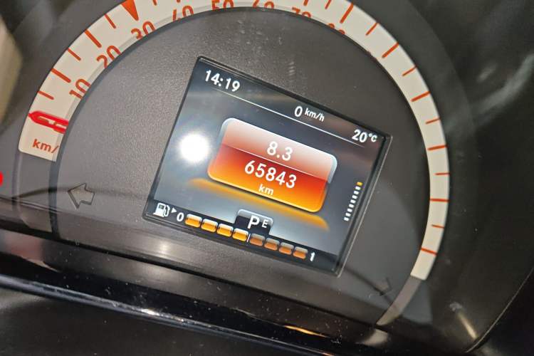Used smart fortwo 2015 1.0L 52 kW Hardtop Passion Edition Odometer Close Up