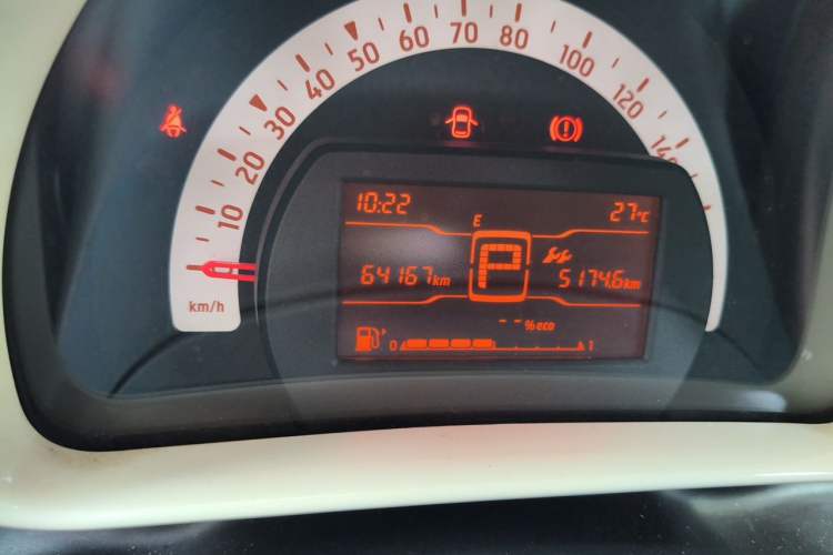 Used smart fortwo 2015 1.0L 52 kW hardtop Dynamic version Odometer Close Up