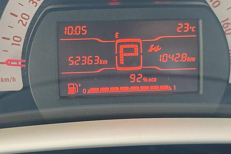 Used smart fortwo 2015 1.0L 52 kW hardtop Dynamic version Odometer Close Up