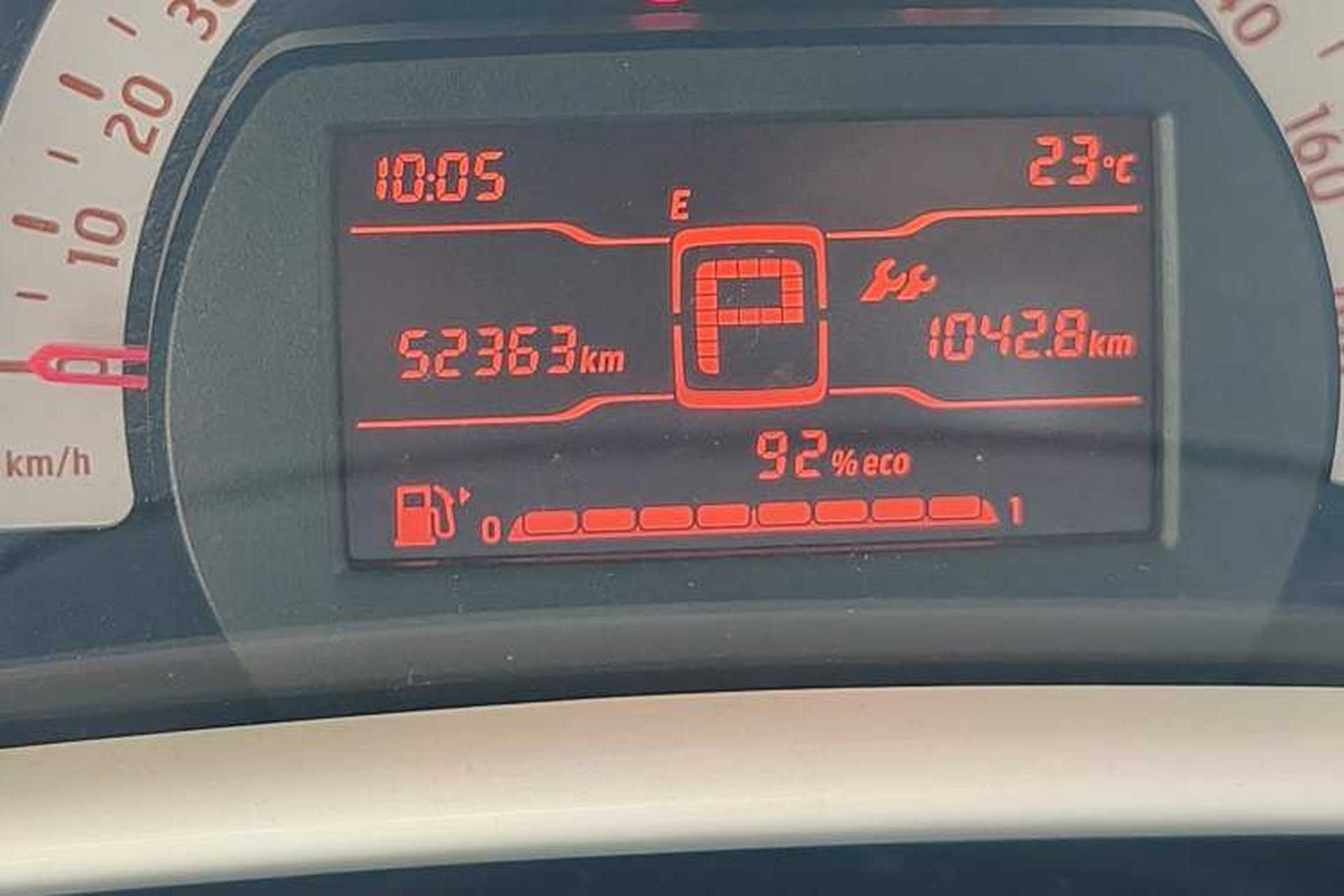 Used smart fortwo 2015 1.0L 52 kW hardtop Dynamic version Odometer Close Up
