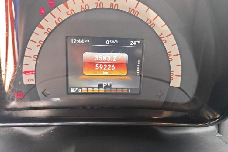 Used smart fortwo 2016 1.0L Grey Ranger Special Edition Odometer Close Up