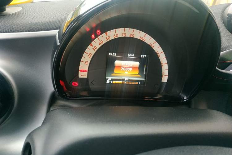 Used smart fortwo 2016 0.9T 66 kW Convertible Pioneer Edition Odometer Close Up