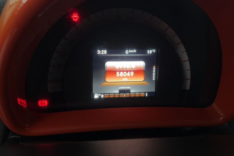 Used smart fortwo 2016 1.0L 52 kW Convertible Passion Edition Odometer Close Up