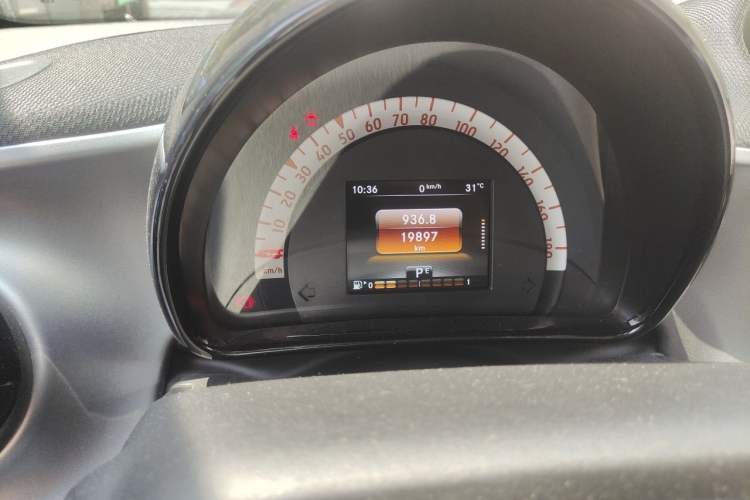 Used smart fortwo 2016 1.0L 52 kW Convertible Passion Edition Odometer Close Up