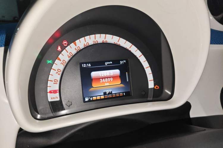 Used smart fortwo 2016 0.9T 66kW Convertible Ultimate Edition Odometer Close Up