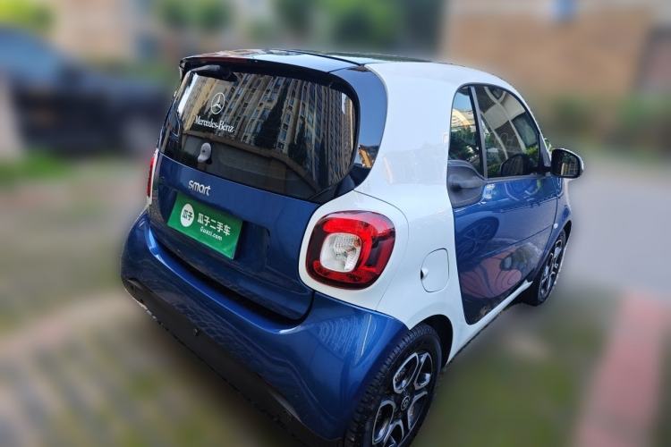 Used smart fortwo 2017 Model 0.9T 66 kW Melon Blue Special Edition China V Standard Rear Right 45 Deg
