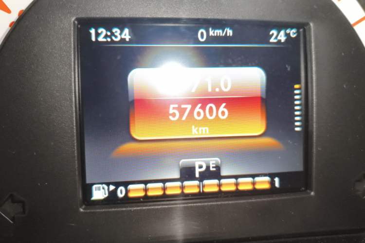 Used smart fortwo 2017 1.0L 52kW Grey Gravity Special Edition China V Emission Standard Odometer Close Up