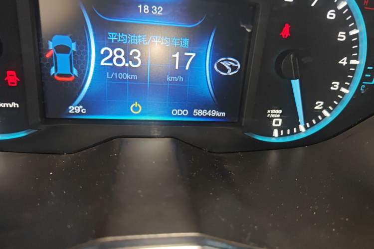 Used Soueast DX7 2017 2.0T Manual CCPC Champion Edition Odometer Close Up
