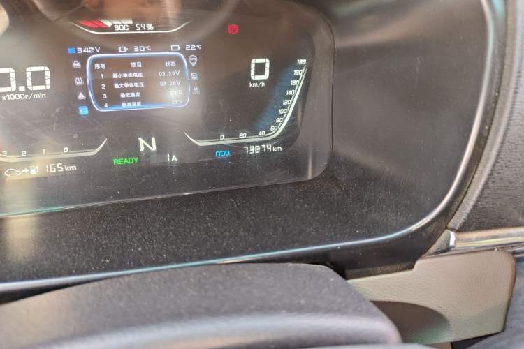 Used SRM Haoyun 1 2019 Wealth Creation Model Odometer Close Up