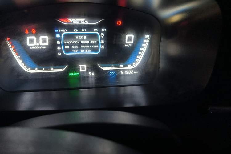 Used SRM New Energy Xiaohaishi EV 2019 Standard Model Odometer Close Up