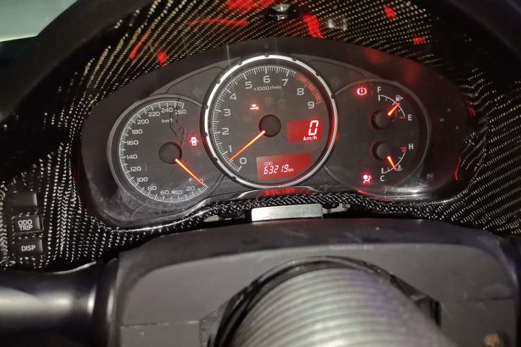 Used Subaru BRZ 2013 2.0i Manual Luxury Model Odometer Close Up