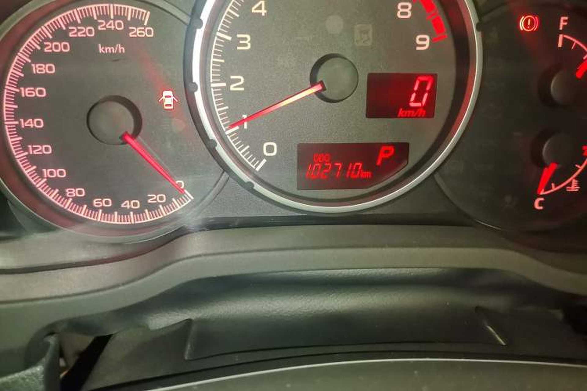Used Subaru BRZ 2015 2.0i Automatic Model Odometer Close Up