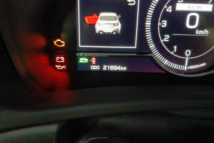 Used Subaru BRZ 2022 2.4L Manual Version Odometer Close Up