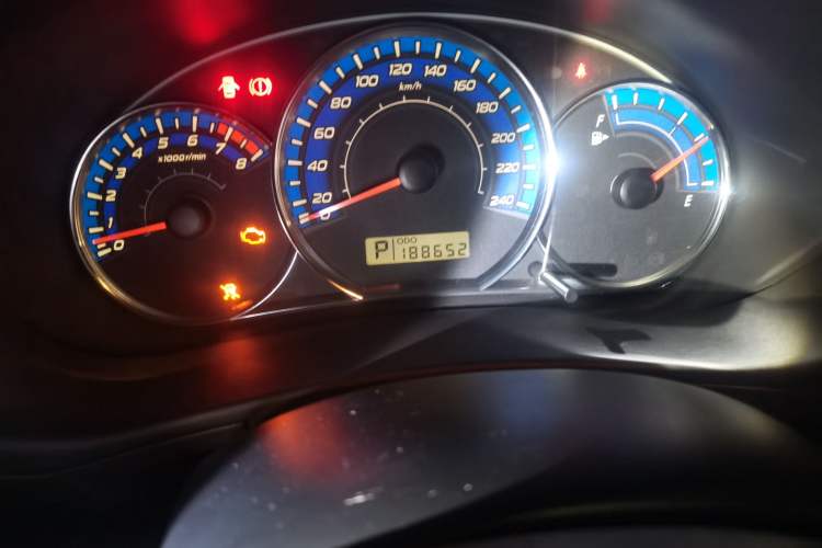 Used Subaru Forester 2008 2.0 XS Automatic Luxury Edition Odometer Close Up