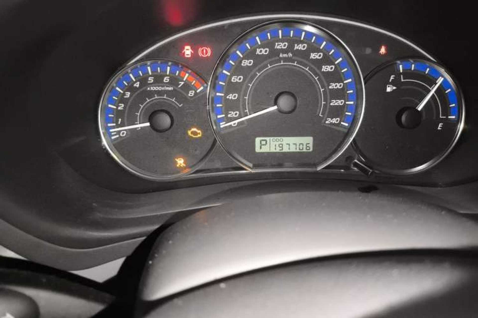 Used Subaru Forester 2008 2.0 XS Luxury Navigation Edition Odometer Close Up