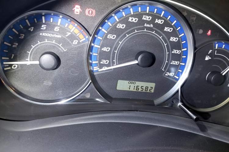 Used Subaru Forester 2008 2.0 XS Manual Luxury Edition Odometer Close Up
