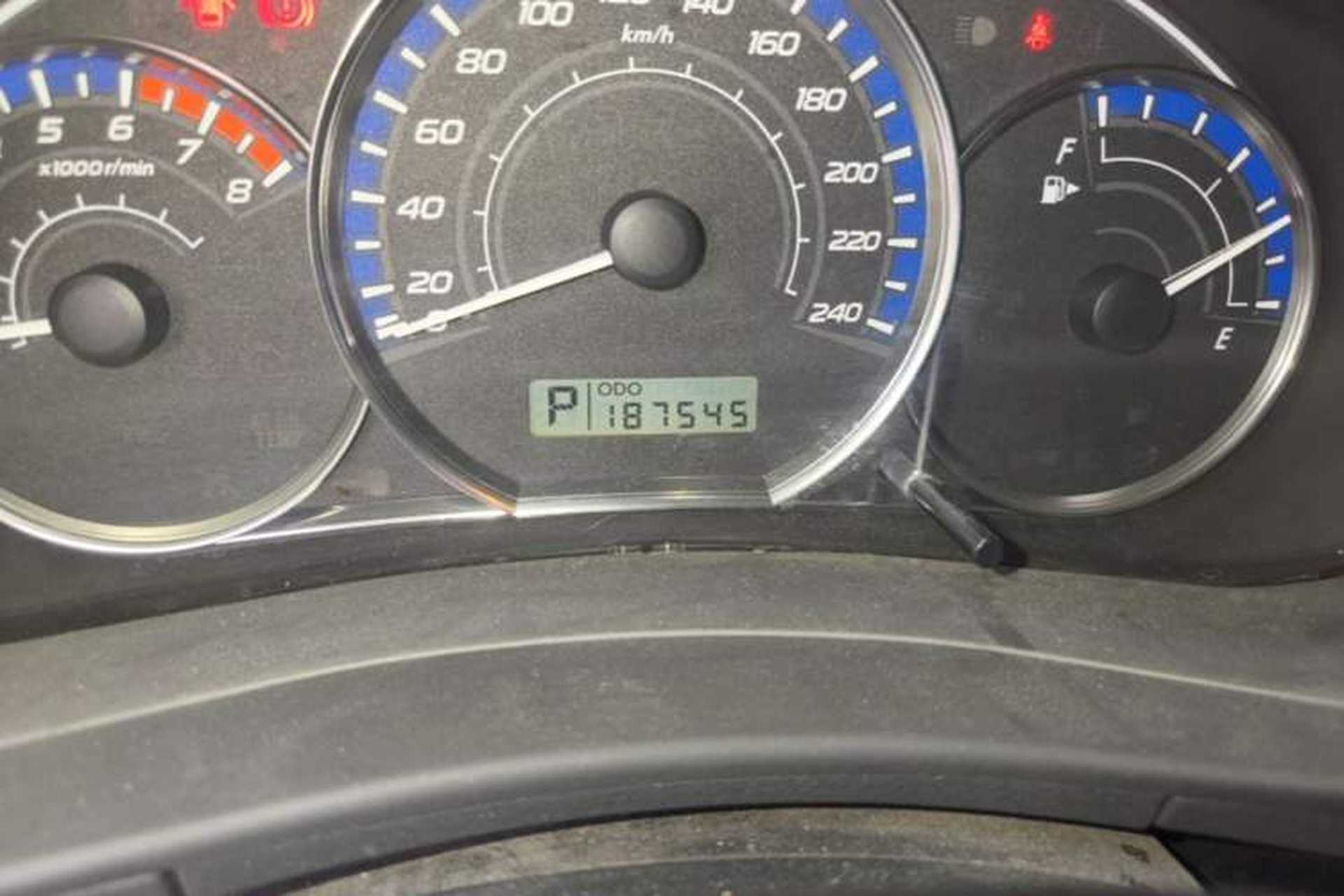 Used Subaru Forester 2010 2.5XS Automatic Luxury Edition Odometer Close Up
