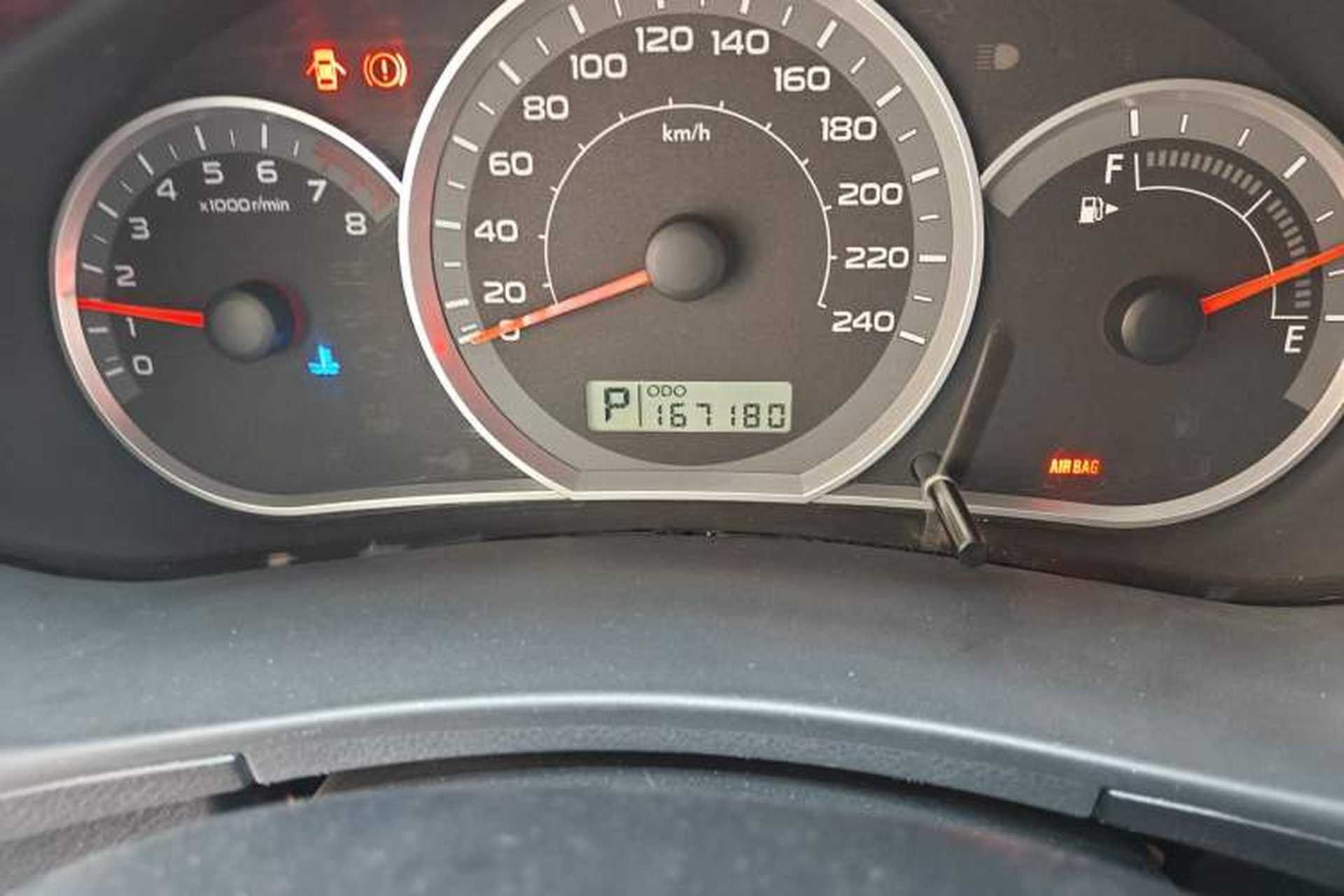 Used Subaru Impreza 2008 2.0R Sedan Sport Edition Odometer Close Up