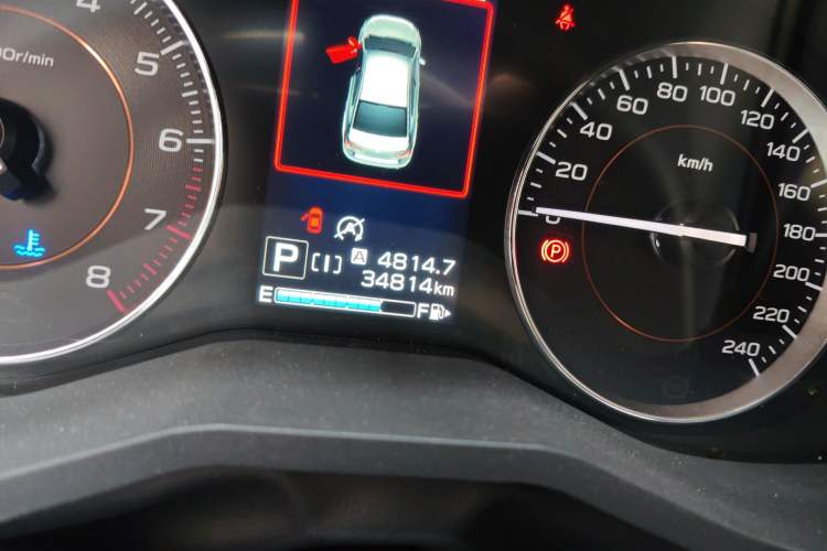 Used Subaru XV 2021 2.0i All-Wheel-Drive Luxury Edition EyeSight Odometer Close Up