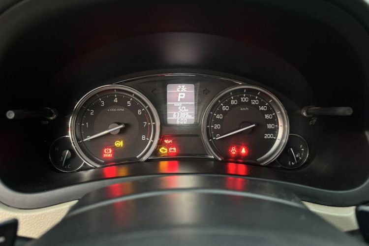 Used Suzuki Alivio 2015 1.6L Automatic Comfort Model Odometer Close Up