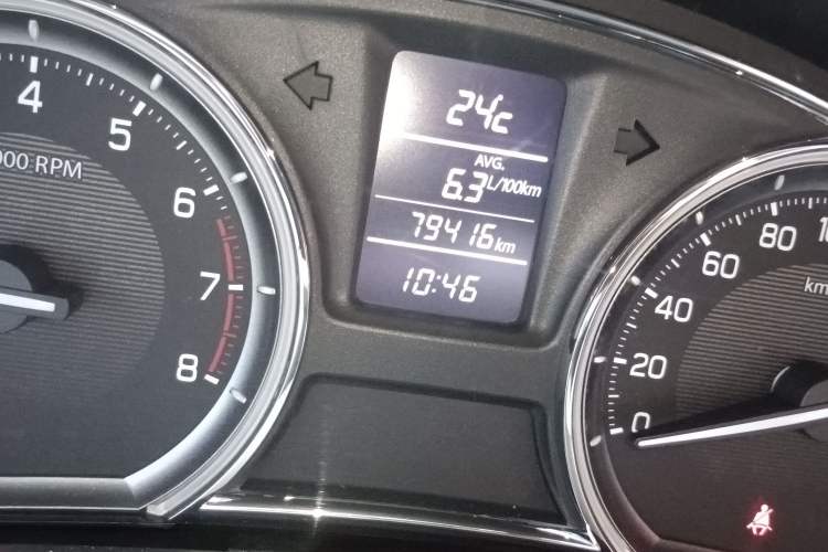 Used Suzuki Alivio 2015 1.6L Manual Comfort Model Odometer Close Up
