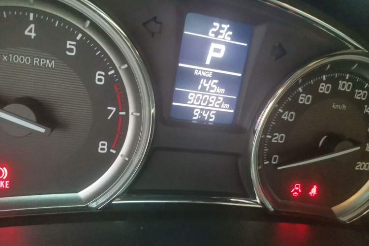 Used Suzuki Alivio 2015 1.6L Automatic Luxury Model Odometer Close Up