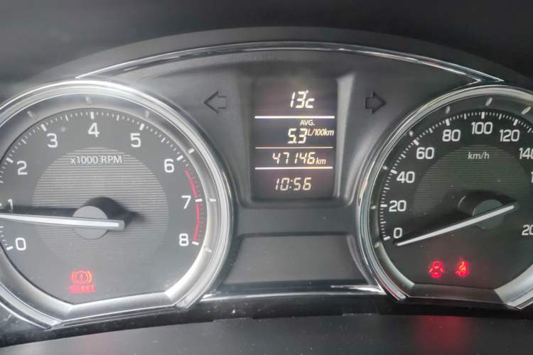 Used Suzuki Alivio 2015 1.6L Manual Comfort Model Odometer Close Up