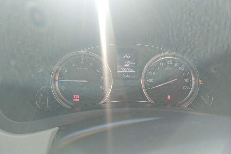 Used Suzuki Alivio 2015 1.6L Manual Enjoyment Model Odometer Close Up