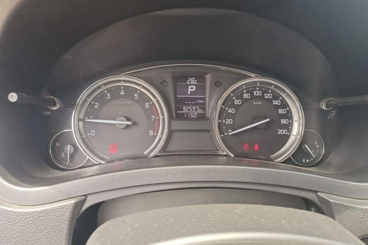 Used Suzuki Alivio 2015 1.6L Automatic Enjoyment Model Odometer Close Up