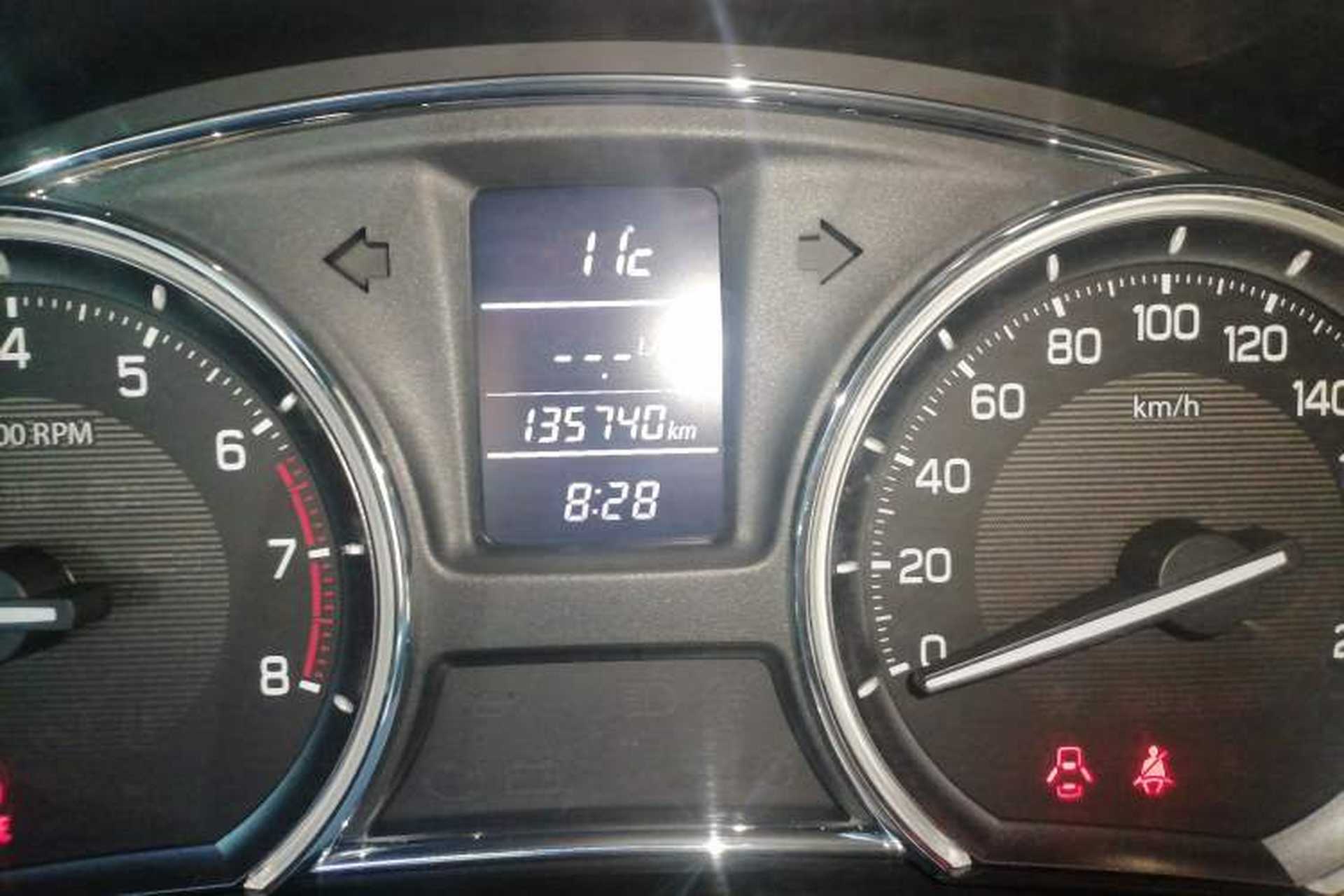 Used Suzuki Alivio 2015 1.6L Manual Enjoyment Model Odometer Close Up