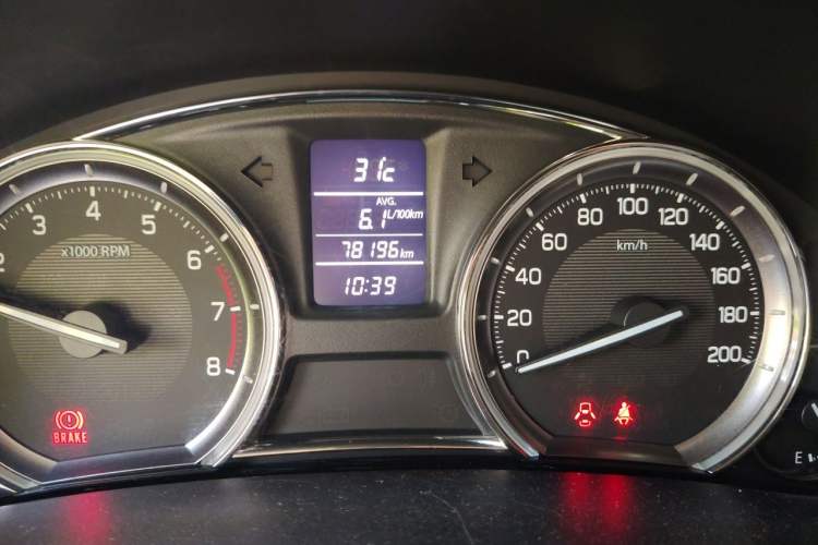 Used Suzuki Alivio 2015 1.6L Manual Enjoyment Model Odometer Close Up