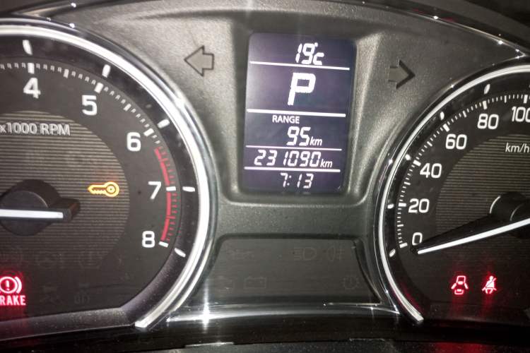 Used Suzuki Alivio 2015 1.6L Automatic Enjoyment Model Odometer Close Up