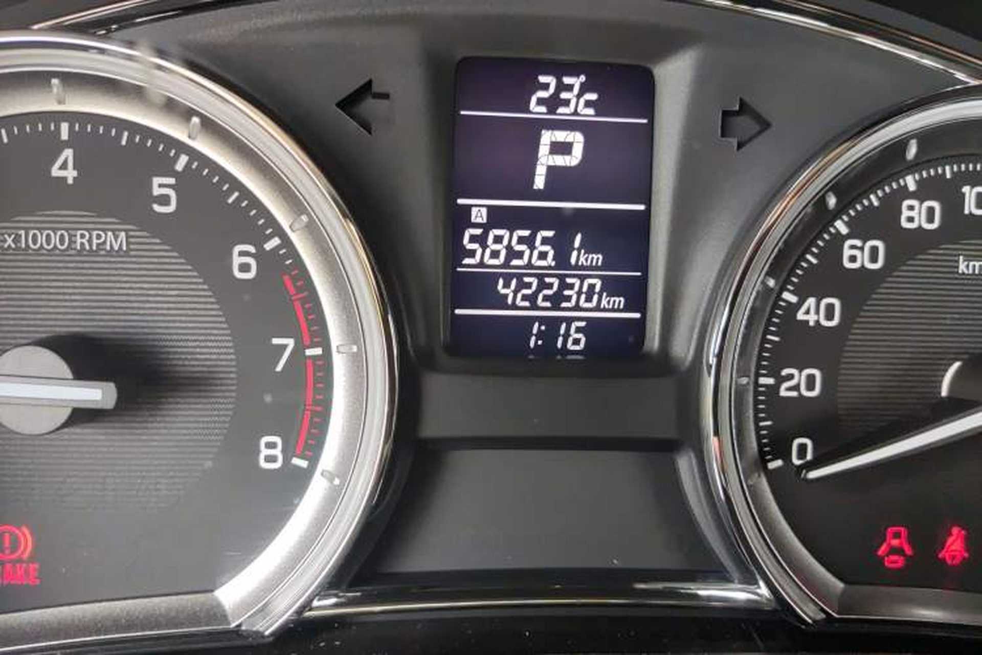 Used Suzuki Alivio 2015 1.6L Automatic Enjoyment Model Odometer Close Up