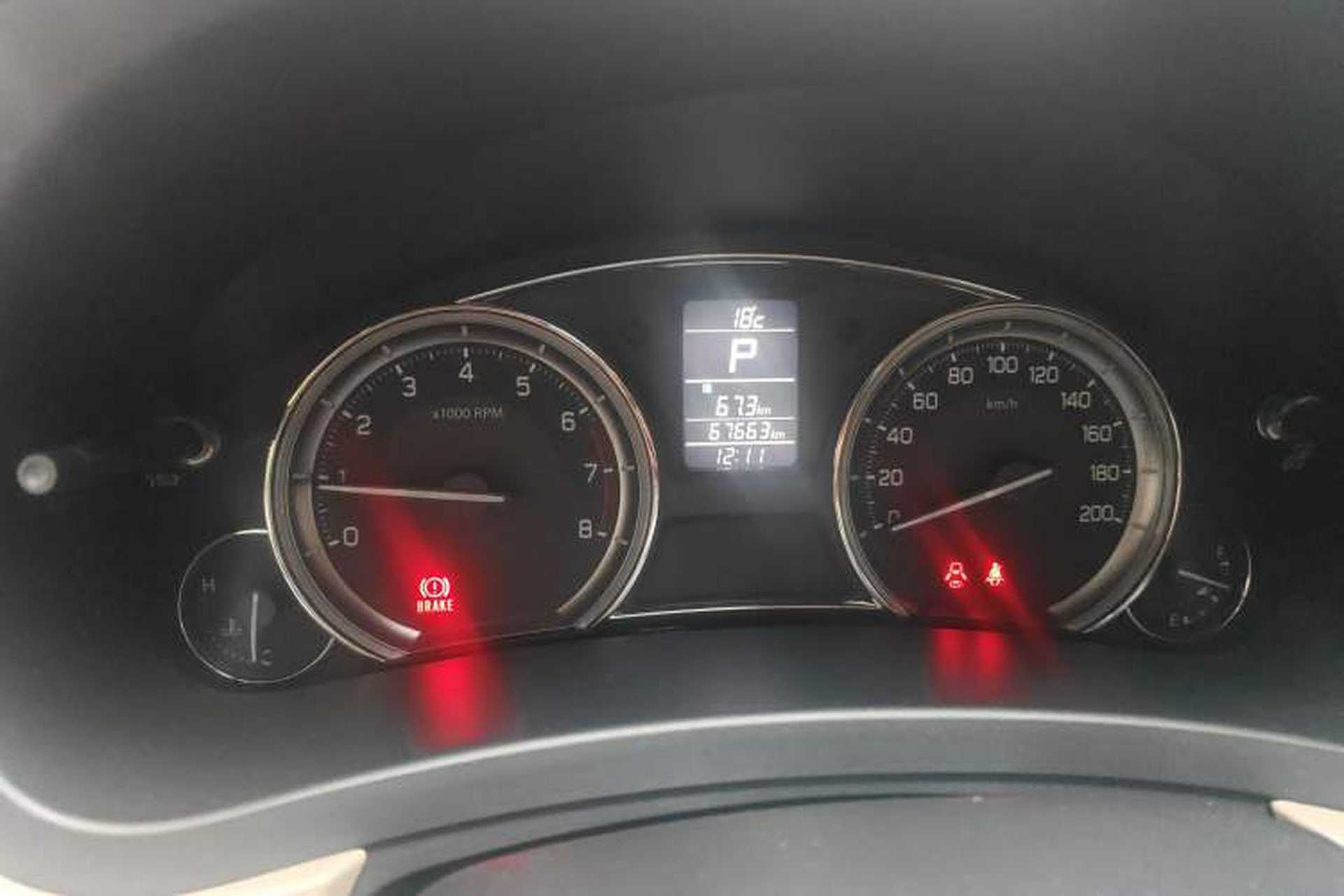 Used Suzuki Alivio 2015 1.6L Automatic Luxury Model Odometer Close Up
