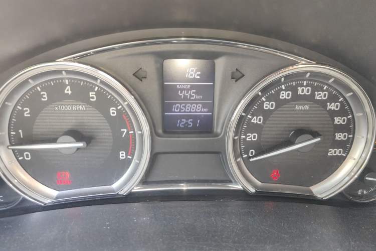 Used Suzuki Alivio 2015 1.6L Manual Enjoyment Model Odometer Close Up