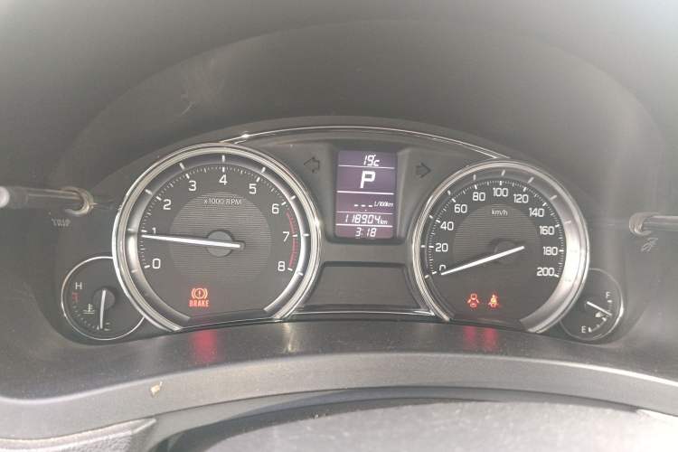 Used Suzuki Alivio 2015 1.6L Automatic Enjoyment Model Odometer Close Up