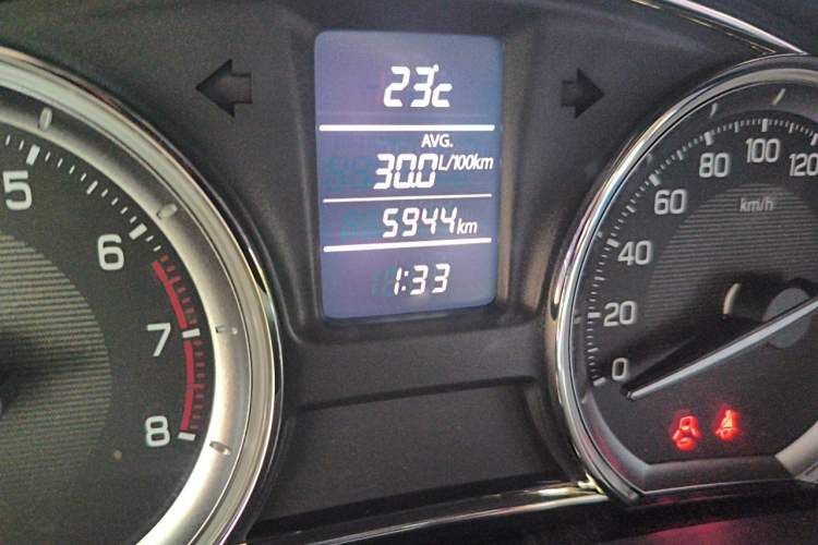 Used Suzuki Alivio 2015 1.6L Manual Comfort Model Odometer Close Up