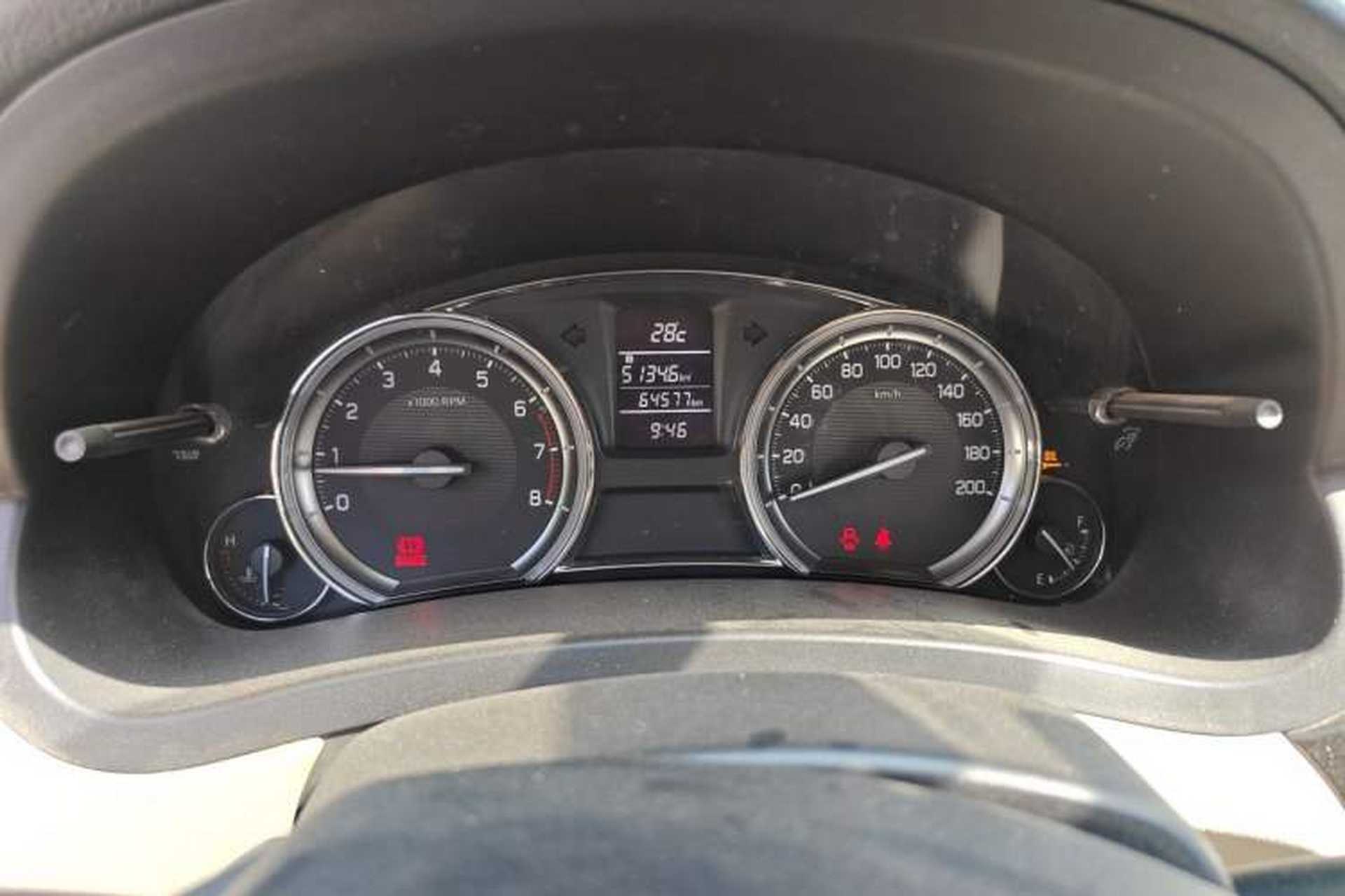 Used Suzuki Alivio 2015 1.6L Manual Comfort Model Odometer Close Up