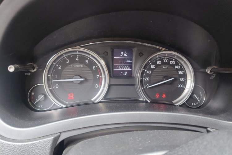 Used Suzuki Alivio 2015 1.6L Manual Enjoyment Model Odometer Close Up