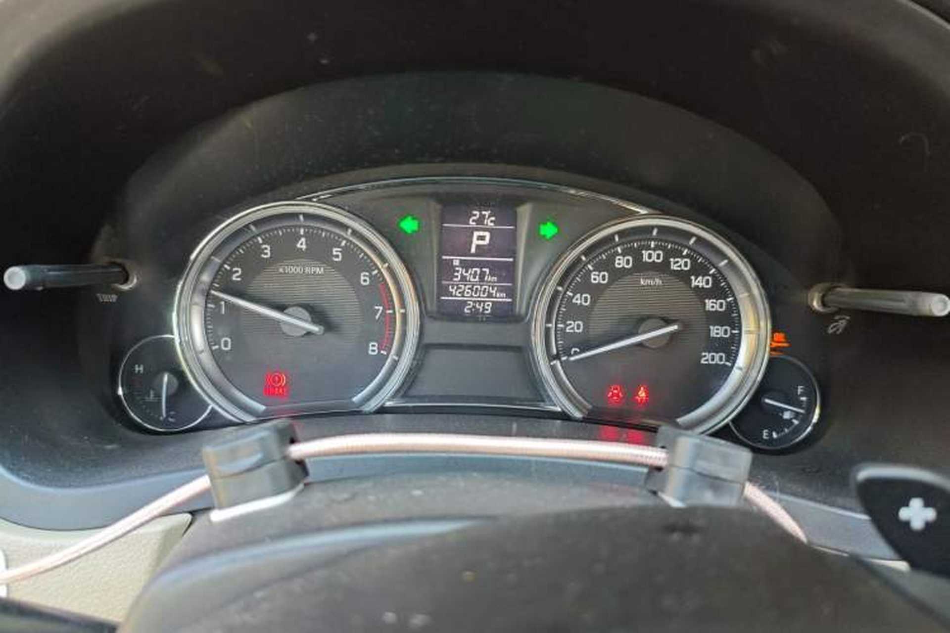 Used Suzuki Alivio 2015 1.6L Automatic Enjoyment Model Odometer Close Up