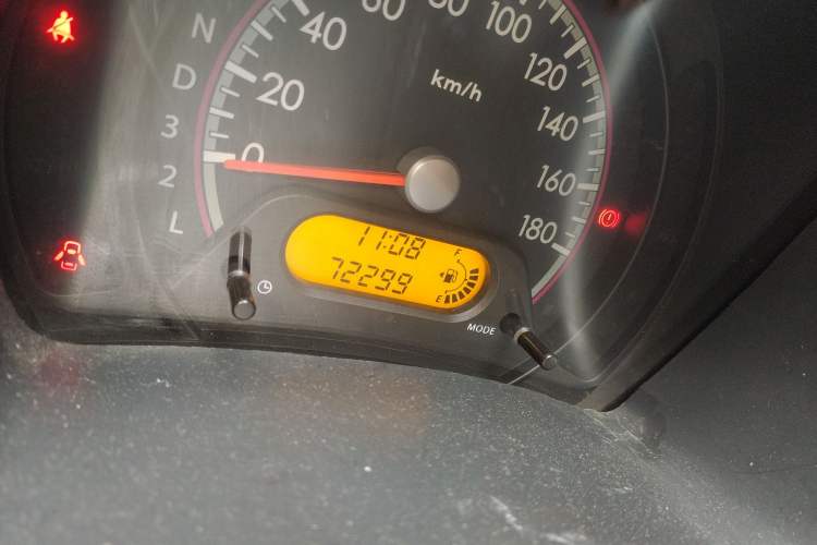 Used Suzuki Alto 2009 1.0L Automatic Luxury Version Odometer Close Up