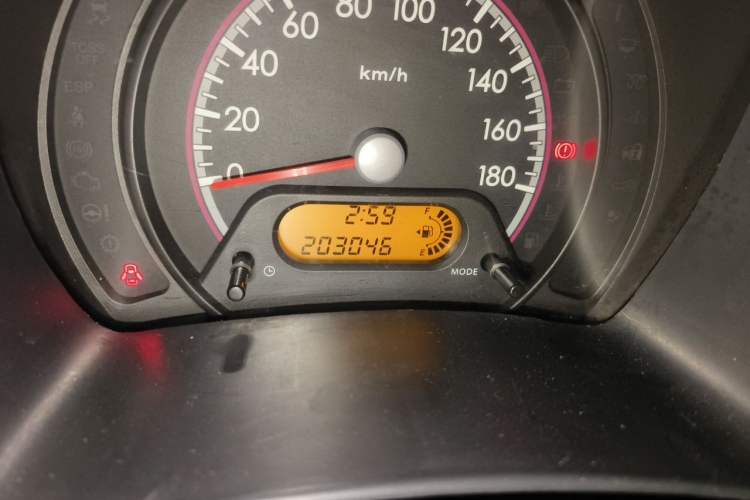 Used Suzuki Alto 2009 1.0L Manual Comfort Edition Odometer Close Up