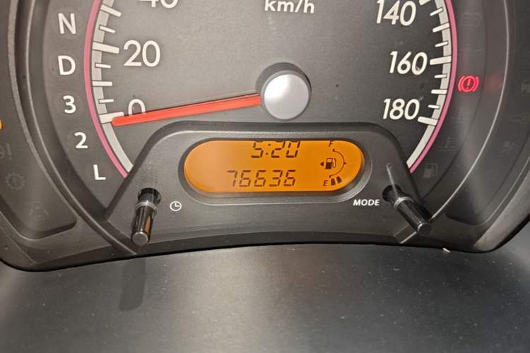 Used Suzuki Alto 2009 1.0L Automatic Luxury Version Odometer Close Up