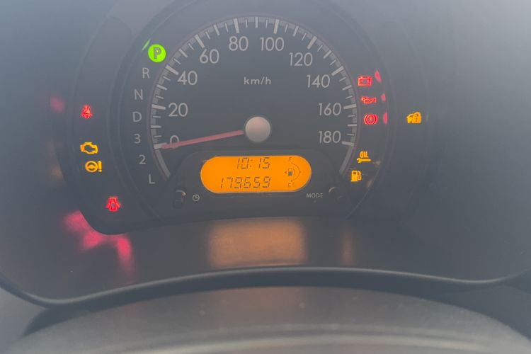 Used Suzuki Alto 2013 1.0L Automatic Luxury Model Odometer Close Up