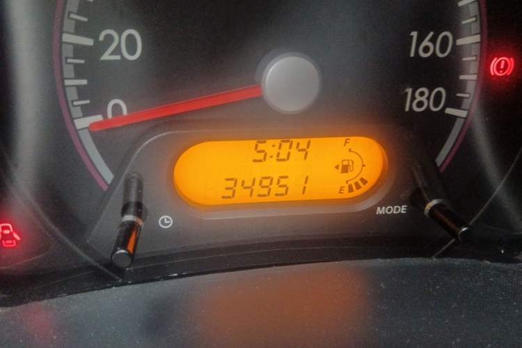 Used Suzuki Alto 2013 1.0L Manual Luxury Model Odometer Close Up