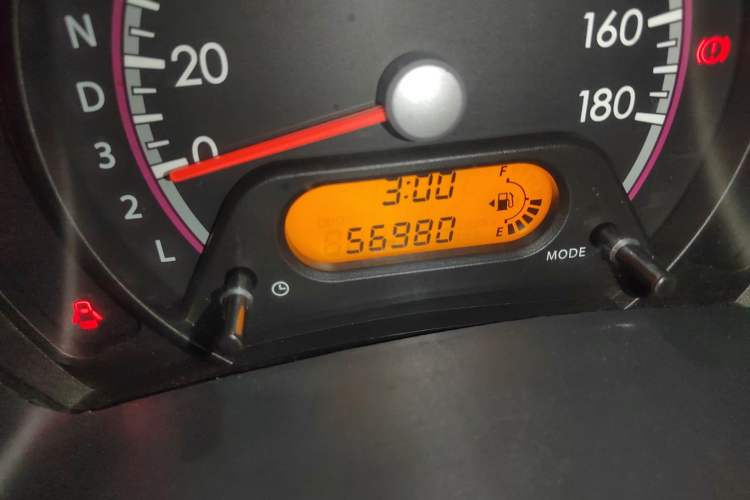 Used Suzuki Alto 2013 1.0L Automatic Luxury Model Odometer Close Up