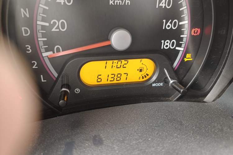 Used Suzuki Alto 2013 1.0L Automatic Luxury Model Odometer Close Up